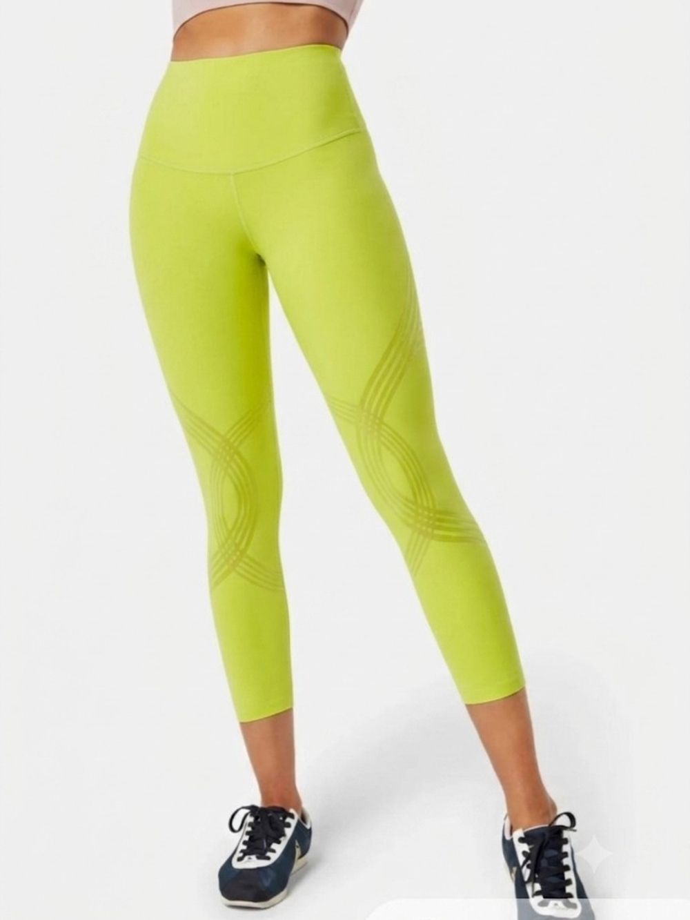 Fanka Body Sculpt 7/8 Leggings (Reversible Wear) Lemon size 6, M waist 13.5"